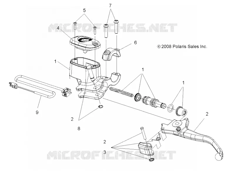 FREIN AVANT BRAKE LEVER AND MASTER CYLINDER