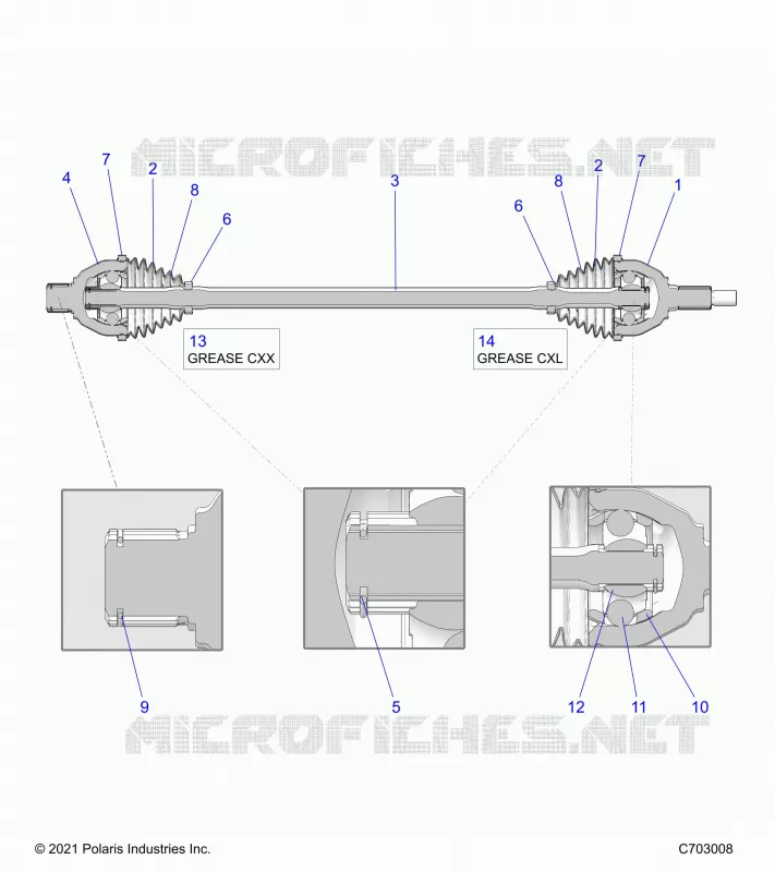 DRIVE TRAIN, HALF ARBRE DE TRANSMISSION ARRIERE