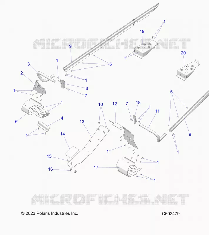 CHASSIS, PROTECTION D'EMBRAYAGE, FOOTRESTS, TUNNEL GRIPS