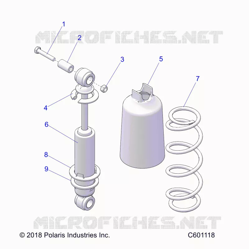 SUSPENSION, AMORTISSEUR AVANT TRACK (7043995)