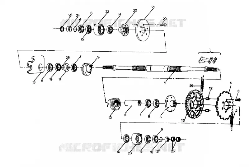 ARBRE DE TRANSMISSION INTERMEDIAIRE  6X6 UPDATED 2-91 (4919811981027A)
