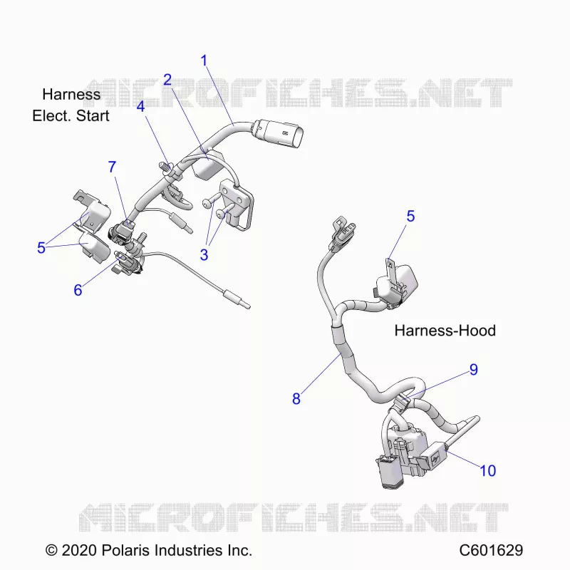 ELECTRICITE, WIRE HARNESS, HOOD, ELEC. START
