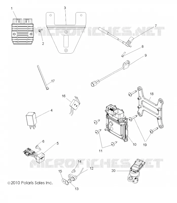 REGULATEUR, RELAYS, CAPTEURS and ECU