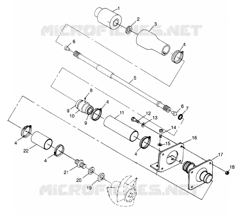 SYSTÈME DE TRANSMISSION HURRICANE B974473 AND INTL. HURRICANE I974473 (4941044104B003)