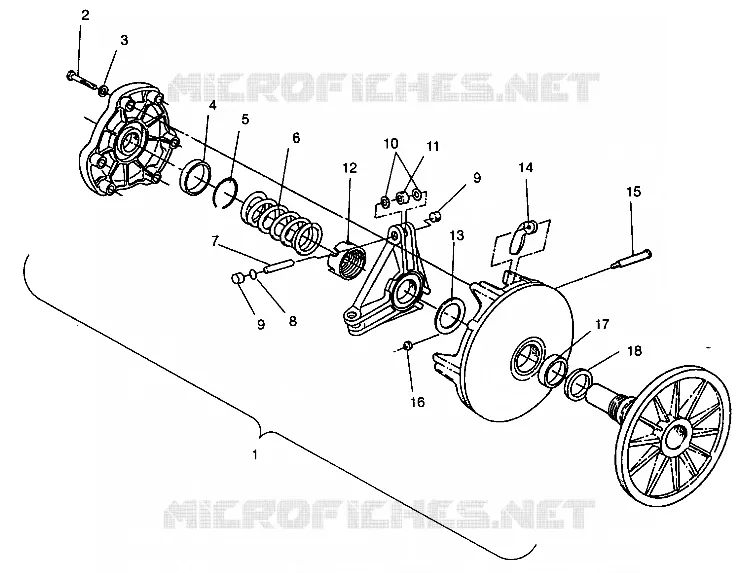 EMBRAYAGE DE TRANSMISSION ASSEMBLY STORM 0940782 AND STORM SKS 0940582 (4925032503023A)