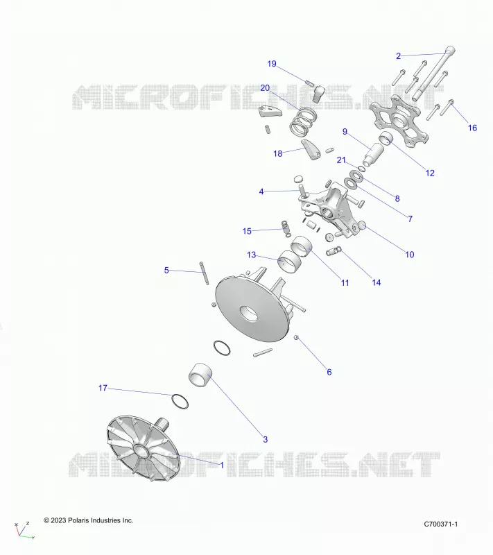 SYSTÃˆME DE TRANSMISSION, PRIMARY CLUTCH