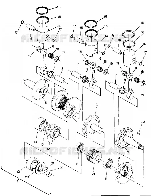 PISTON AND VILEBREQUIN  650 (4915411541039A)