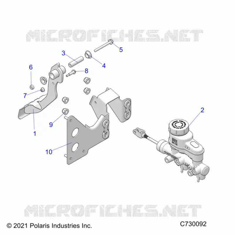 BRAKES, PEDAL AND MAITRE CYLINDRE