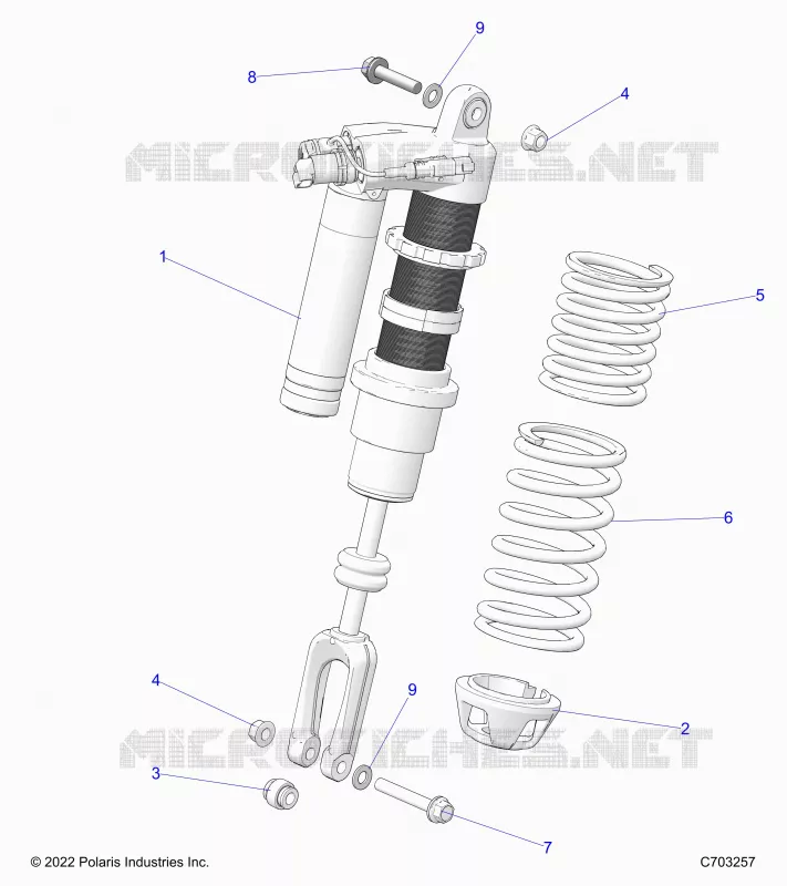 SUSPENSION, AMORTISSEUR AVANT MOUNTING
