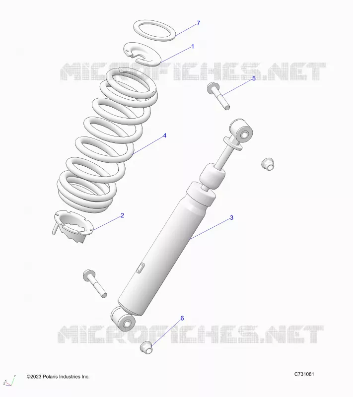 SUSPENSION, REAR SUPPORT AMORTISSEUR 