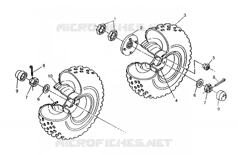 ROUE INTERMEDIAIRE 6x6 400L, SWEDISH S948740 and  NORWEGIAN N948740 (4926812681028A)