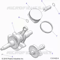 ENGINE, VILEBREQUIN, PISTON AND BALANCE SHAFT