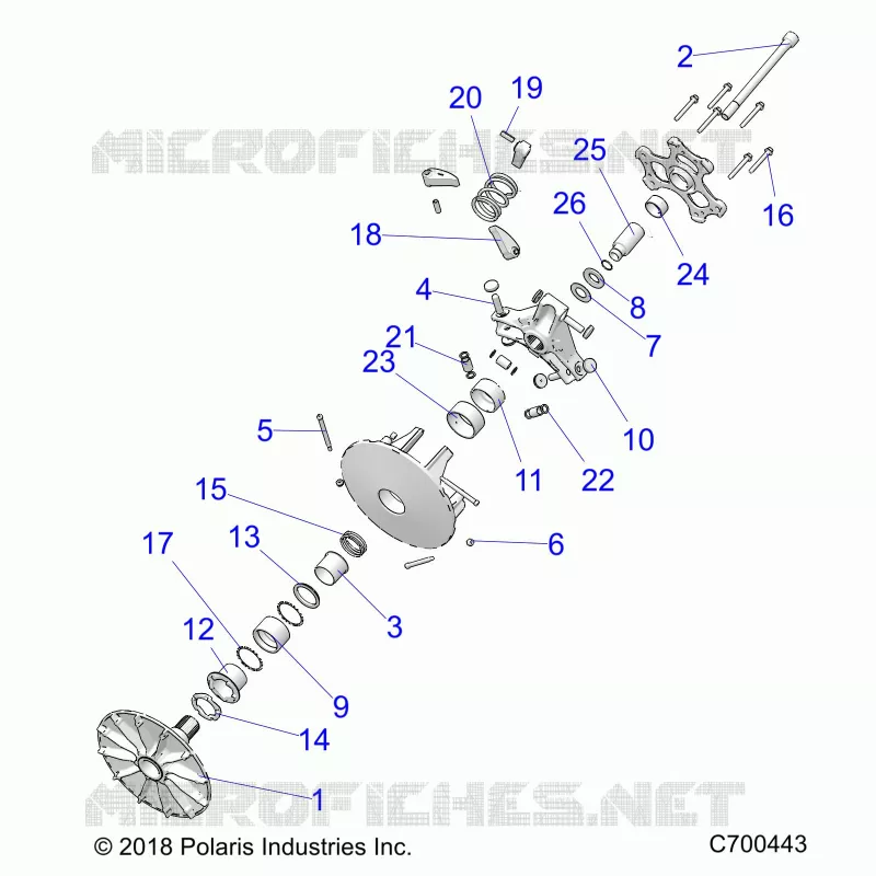 SYSTEME DE TRANSMISSION, PRIMARY CLUTCH