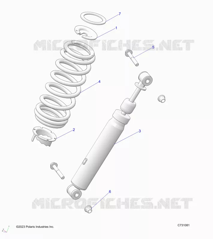 SUSPENSION, REAR SUPPORT AMORTISSEUR 