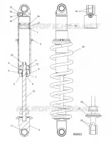 SUSPENSION, AMORTISSEUR, REAR TRACK (COIL OVER)