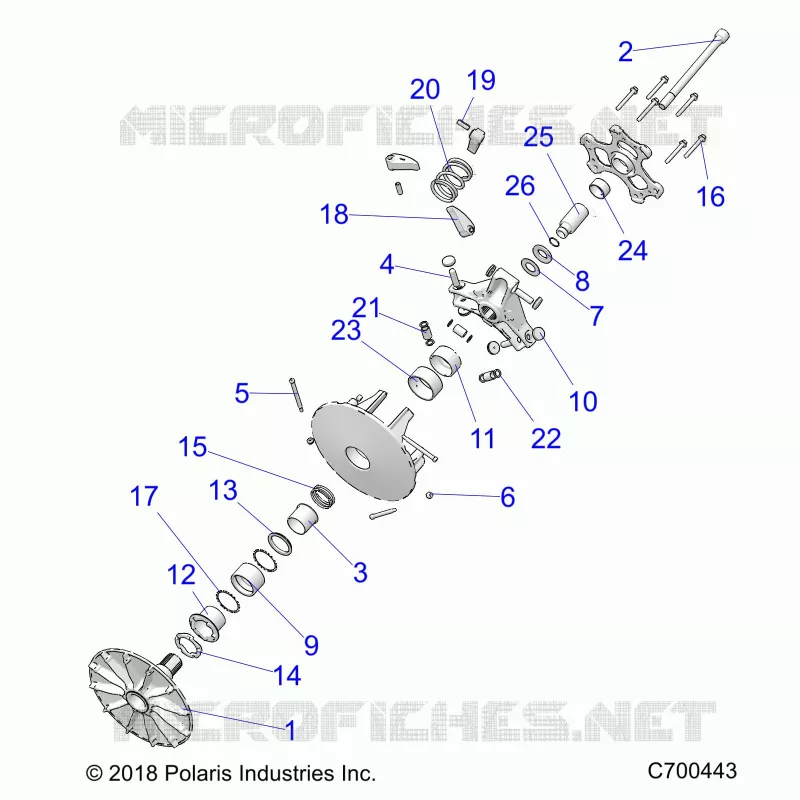 SYSTEME DE TRANSMISSION, PRIMARY CLUTCH
