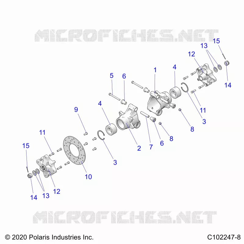 SUSPENSION ARRIERE HUBS, CARRIER AND BRAKE DISC