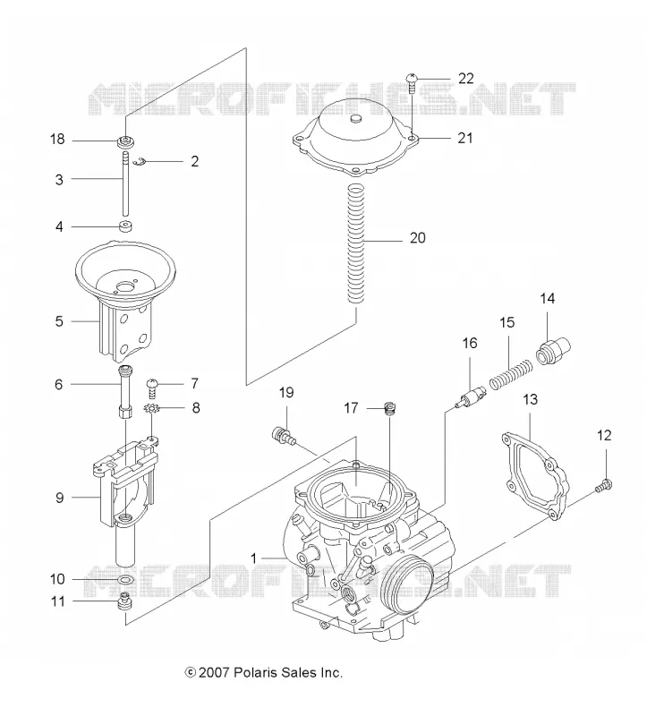MOTEUR, CARBURATEUR, UPPER