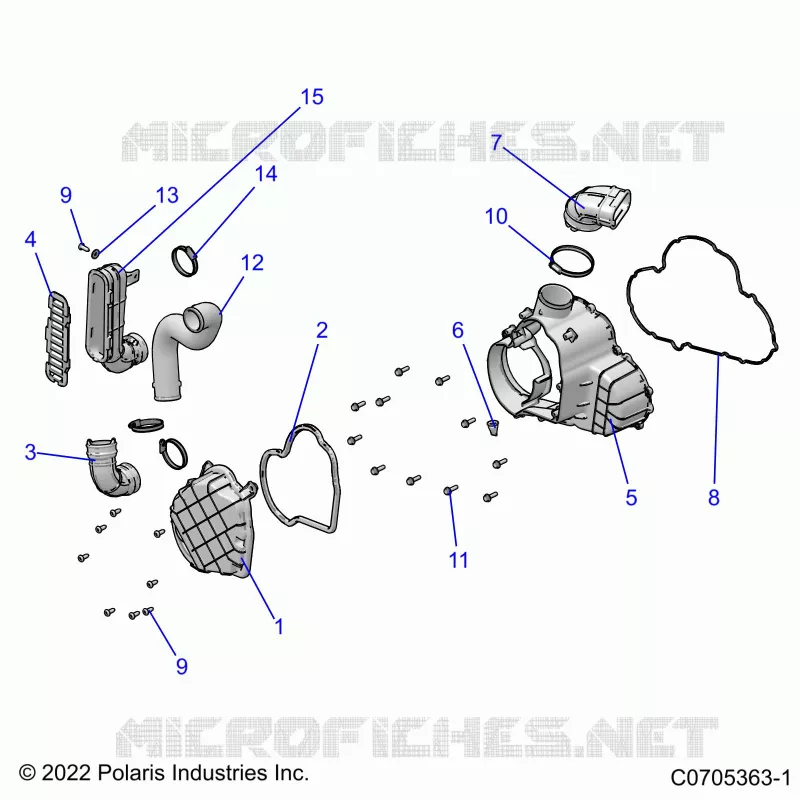 ENGINE, ALTERNATEUR COVER HVAC