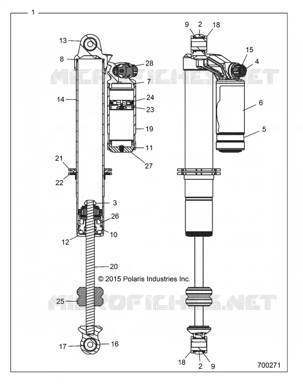 SUSPENSION, AMORTISSEUR AVANT INTERNALS