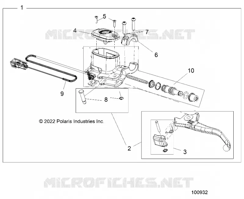FREIN AVANT BRAKE LEVER AND MASTER CYLINDER