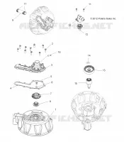 ENGINE, COOLING SYSTEM AND POMPE A EAU