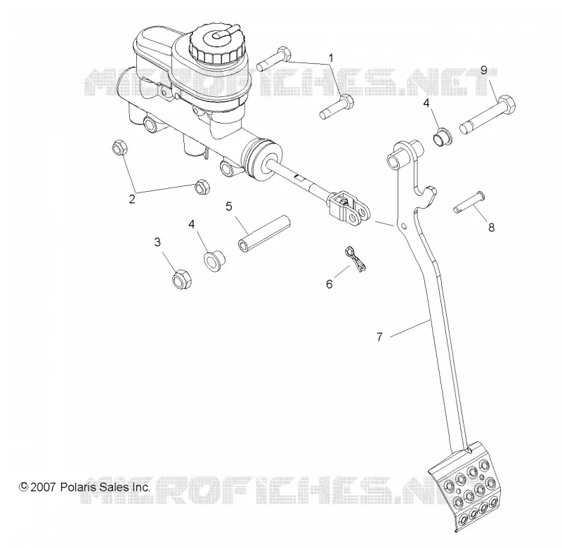 FREINS, PEDAL AND MAITRE CYLINDRE MOUNTING