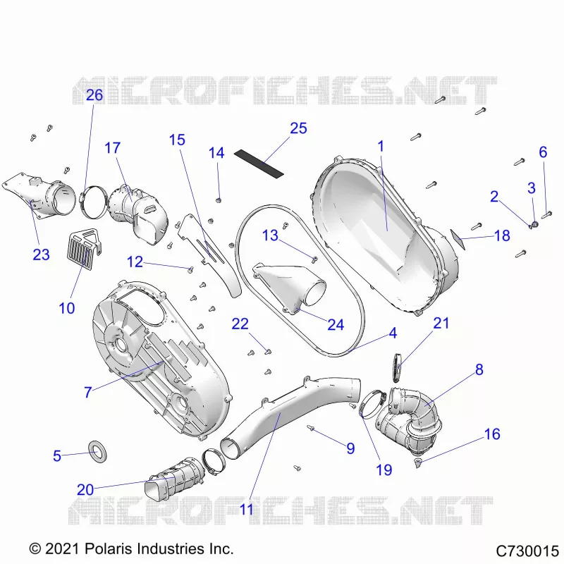 SYSTÃˆME DE TRANSMISSION, CLUTCH COVER AND DUCTING