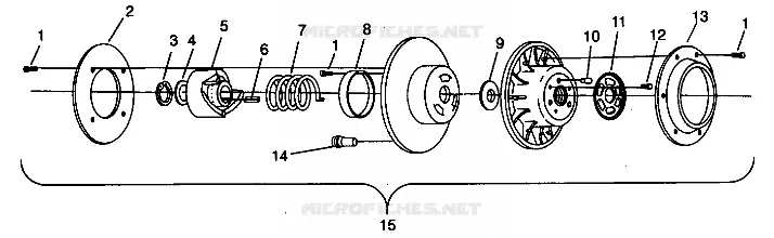 EMBRAYAGE DE TRANSMISSION ASSEMBLY 500 EFI 0942774 AND EFI SKS 0942574 (4924982498026A)