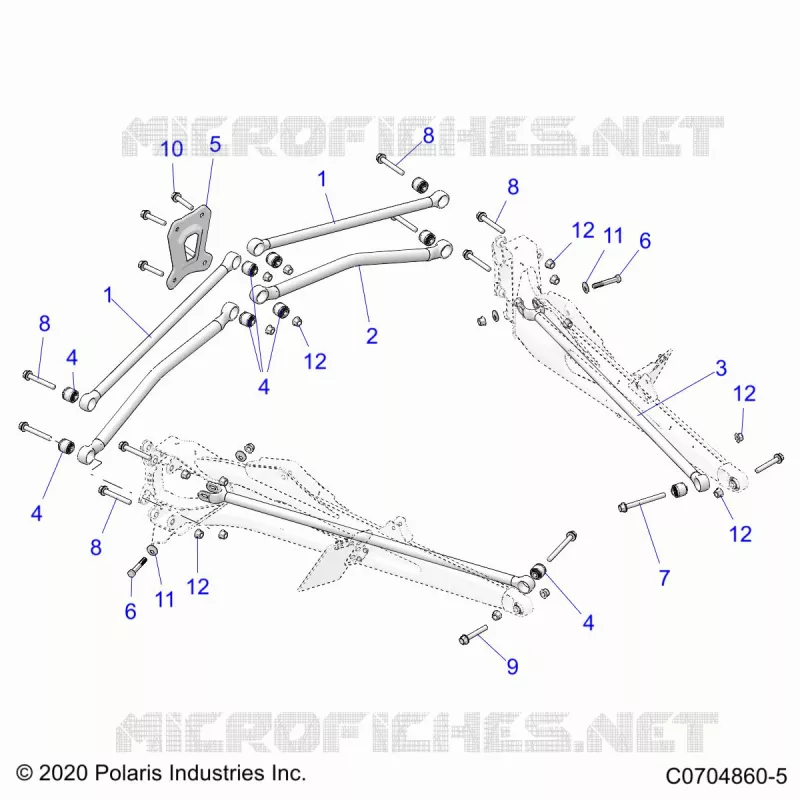 SUSPENSION ARRIERE TRAILING ARMS MOUNTING