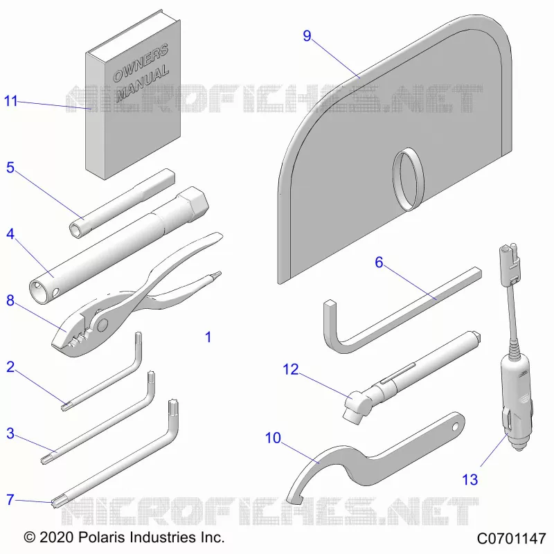 REFERENCE, MANUEL DU PROPRIETAIRE AND TOOL KIT