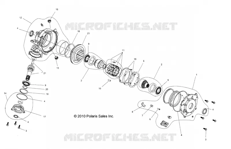 SYSTÈME DE TRANSMISSION, FRONT PONT INTERNALS