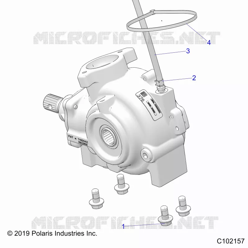 SYSTÃˆME DE TRANSMISSION, GEARCASE MOUNTING, FRONT