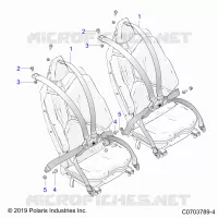 SIEGE BELT MOUNTING, REAR