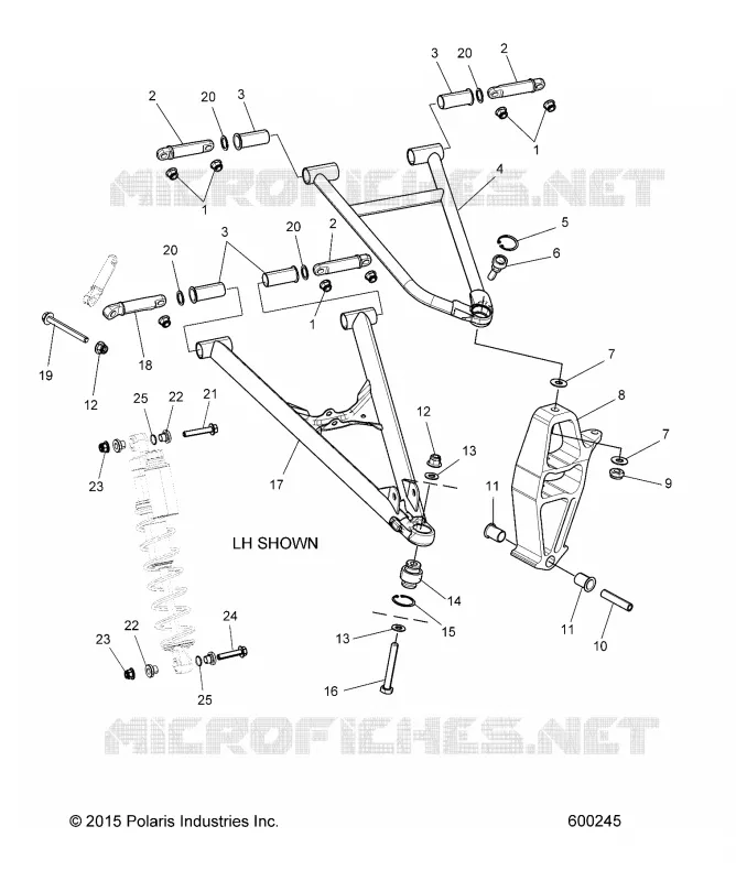 SUSPENSION, CONTROL ARMS, SPINDLE AND AMORTISSEUR MNTG