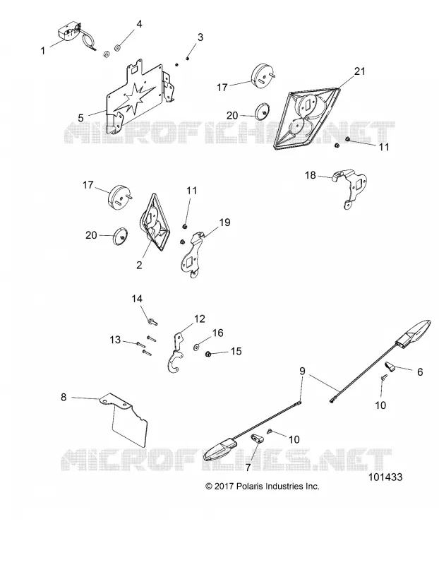 ELECTRICITE, TURN SIGNALS AND LICENSE PLATE